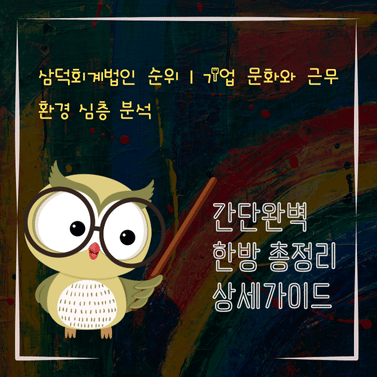 V2MID4269 삼덕회계법인 순위｜기업 문화와 근무 환경 심층 분석